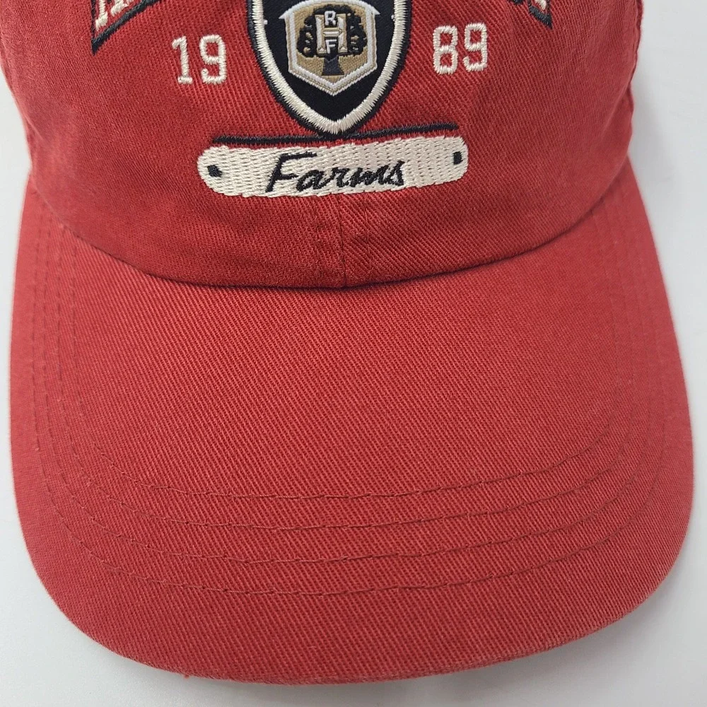 Rich Harvest Farms Hat Adjustable Ahead Red White Golf Course Country Club Men